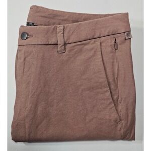Lululemon Commission Pant Slim 34 Mens Clay Brown Pink Chino Trousers LM6ACOS